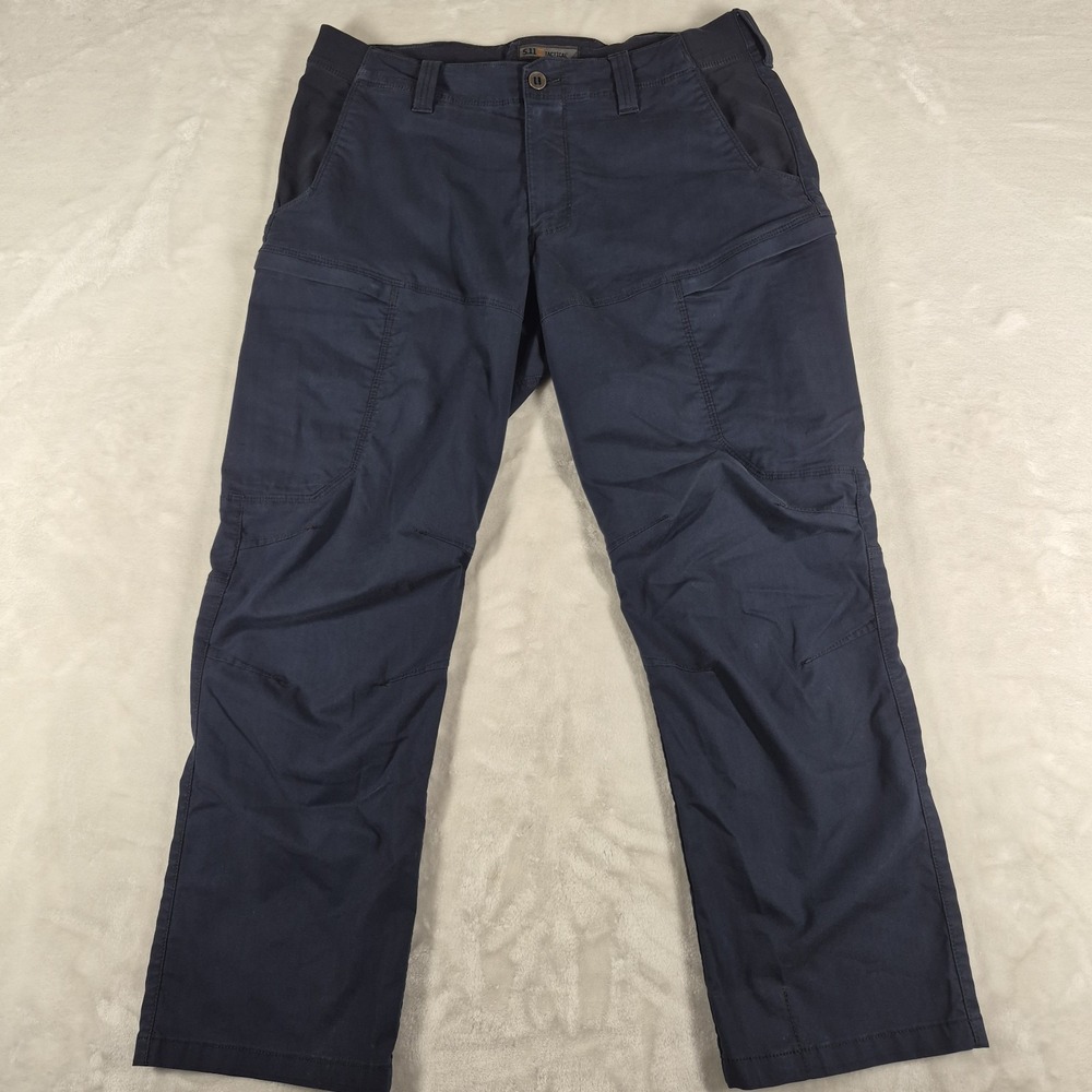 5.11 Tactical Apex Cargo Pants Men's 36x30 Blue Stretch Zip Pocket Comfort 74434